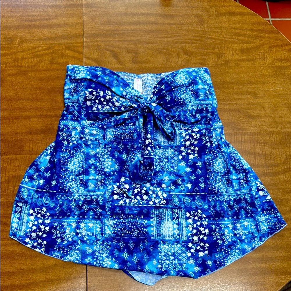 No Boundaries Blue Strapless Top Size XL